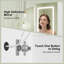 Ayyash 40x66cm Wall-Mounted LED Mirror Cabinet with 3-Tier Storage