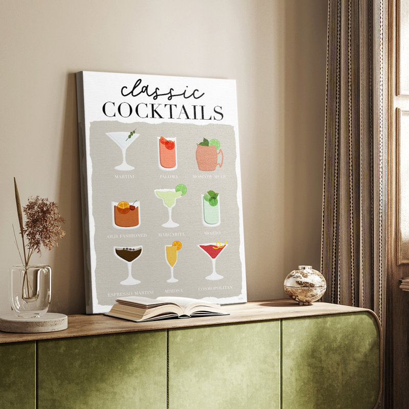 Cocktail classique - Cavas enveloppés de galerie, H 36 po x l 24 po