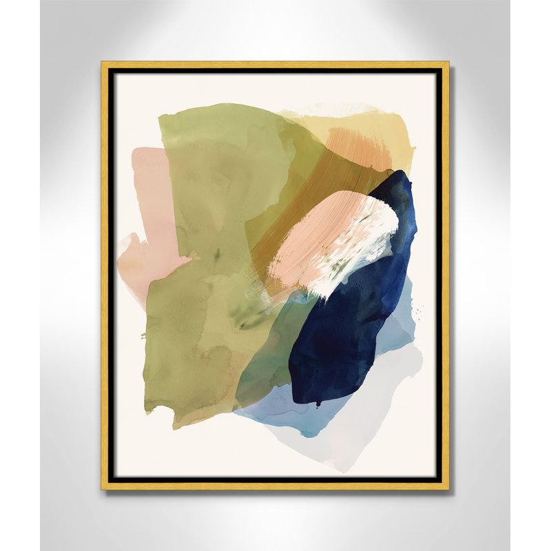 Brush and Whisper II Print by , 21.5" H x 17.5" W, Gold Floater