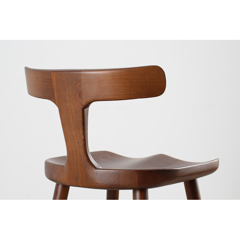 Anvil Chair With Back, Bar Stool (31” Seat Height), Matte Brown