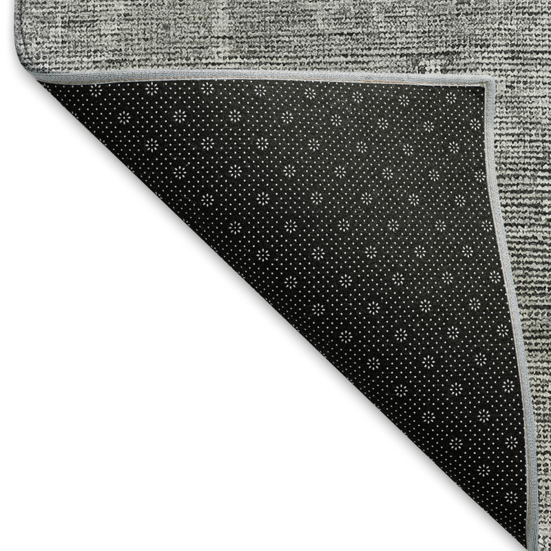 Premium Machine Washable Prisco Gray Rug, Rectangle 2'6" x 3'10"