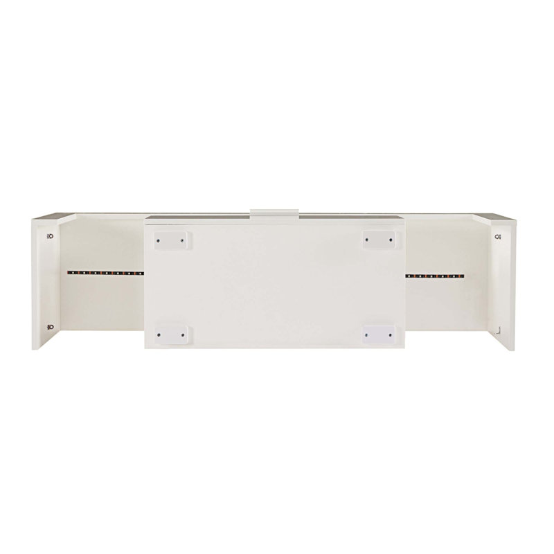 Meuble télé pour téléviseur de 55 po ou moins Cristy, Blanc