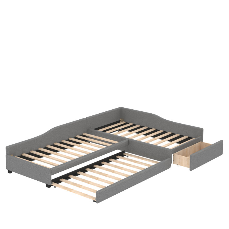 Mirriah Upholstered Storage Bed, Gray