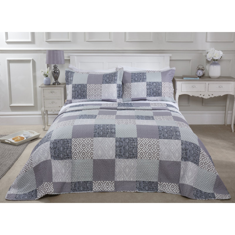 Amiyah Bedspread Set with Pillow Sham, 230 x 250 cm Bedspread - 2 Shams