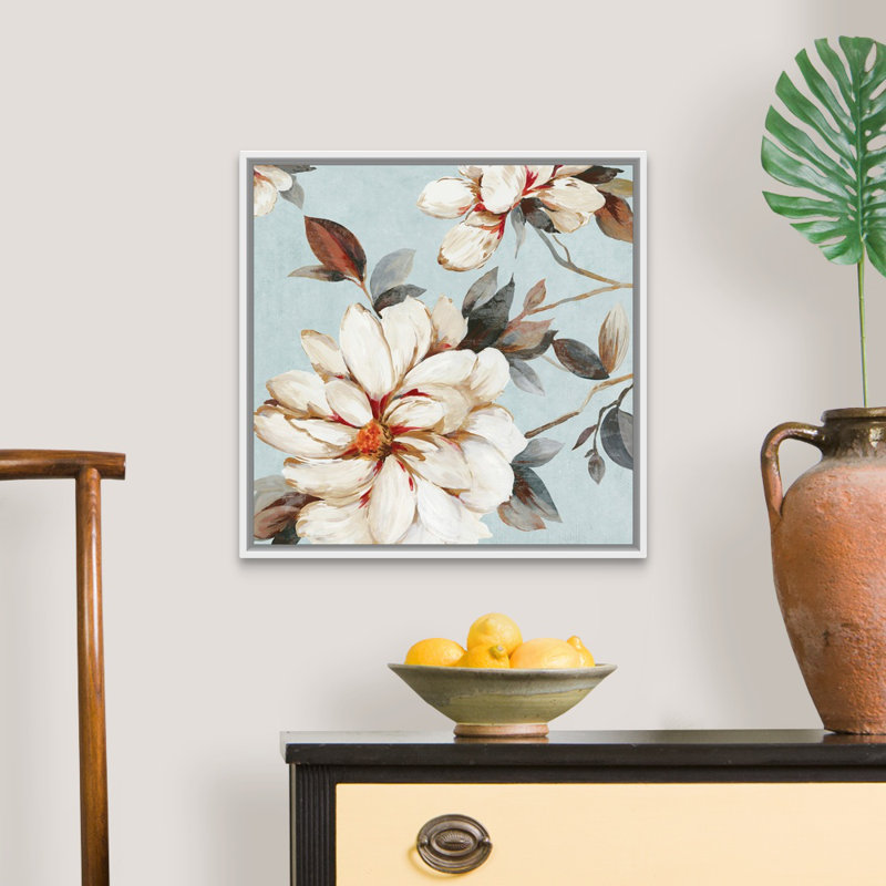 "Neutral Bliss I" par Allison Pearce, reproduction d’art sur toile, Cadre blanc, H 22 po x l 22 po x P 1,75 po
