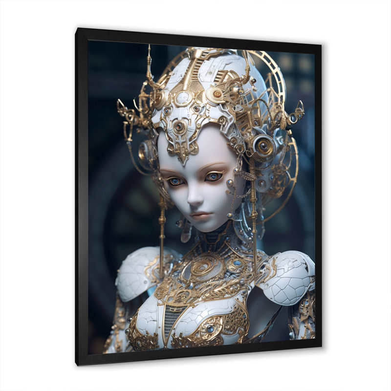 Adversaire robotique féminin III, Cadre photo noir, H 20 po x l 12 po x P 1 po
