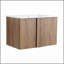 Meuble-lavabo mural 30 po avec lavabo combiné, meuble-lavabo flottant en ébène brun, portes à fermeture en douceur, conception moderne pour les petites et moyennes salles de bain