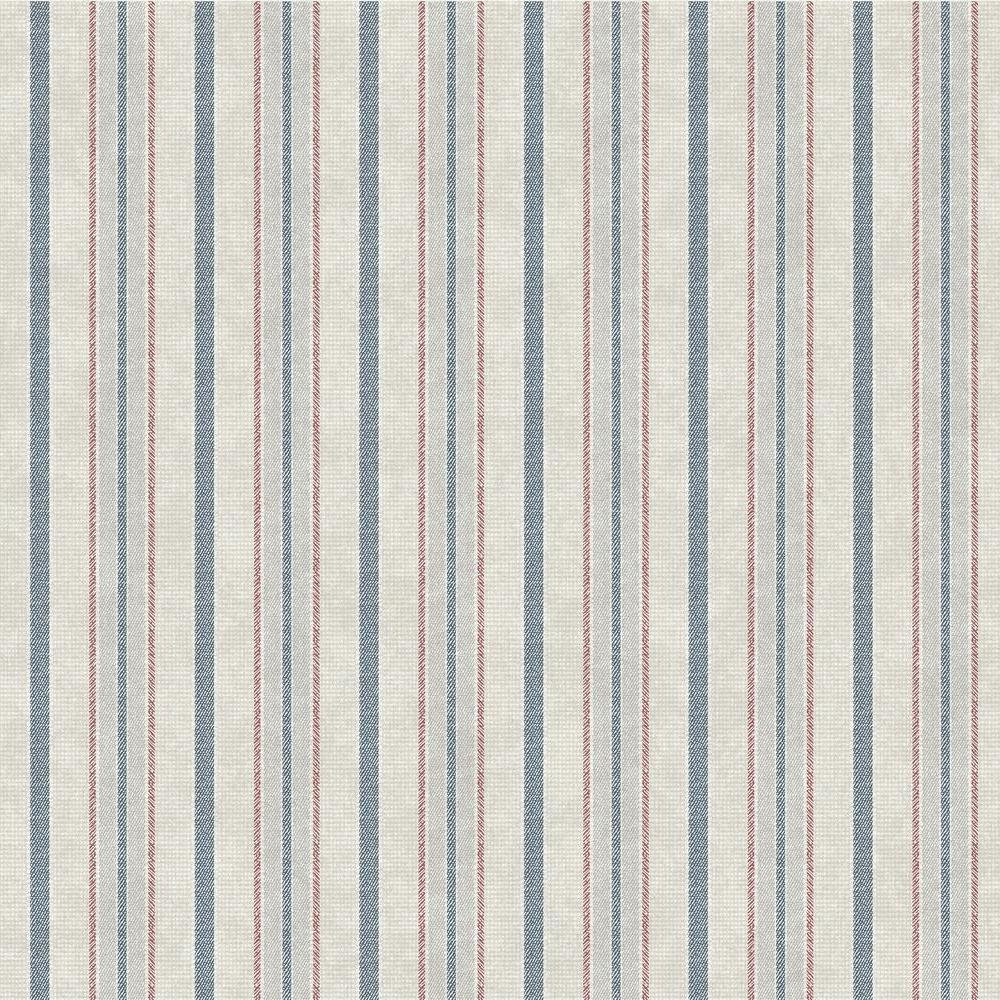 Vardaman Striped Wallpaper, Red/Blue