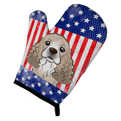 Caroline's Treasures American Flag Polyester Oven Mitt