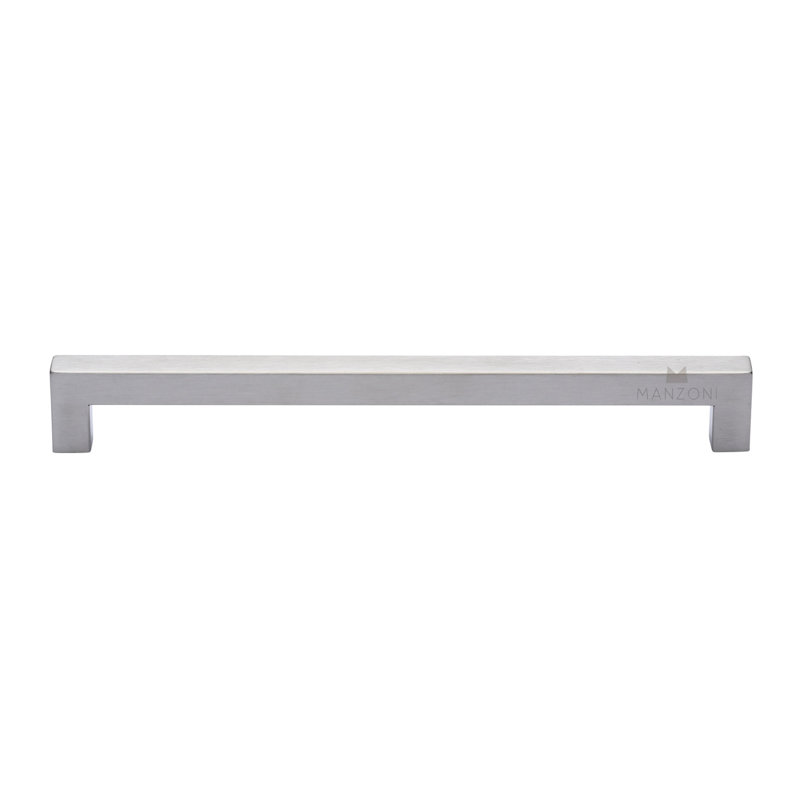 Poignée d'armoire carrée en acier inoxydable, 10"