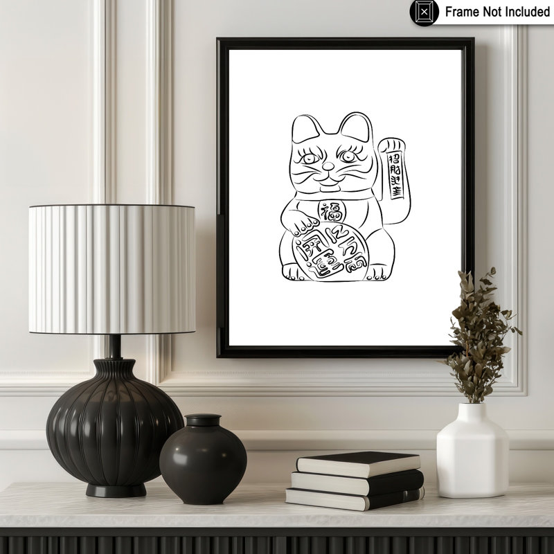Croquis de Maneki-neko, Unframed, Poster, 24"H x 32"W