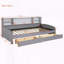 Lit plateforme simple tapissier avec tiroirs de rangement et armoire-129501872