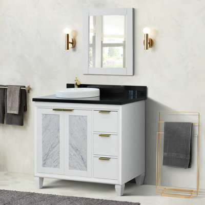 Ensemble de meuble-lavabo simple 43 po avec miroir Schreck