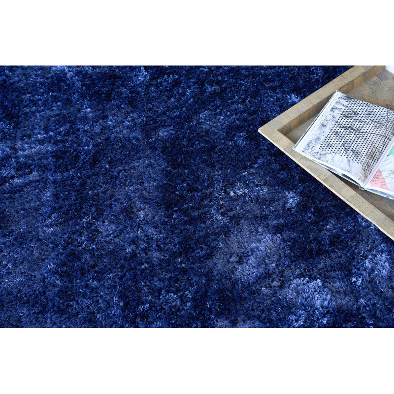Sumo Shag Area Rug in Navy, Rectangle 9'6" x 13'6"