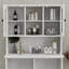 Armoire de buanderie avec deux compartiments - aspect panier blanc et moderne-618361322
