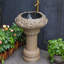 Lavabo sur pied en pierre artificielle en forme de pétale pour jardin extérieur