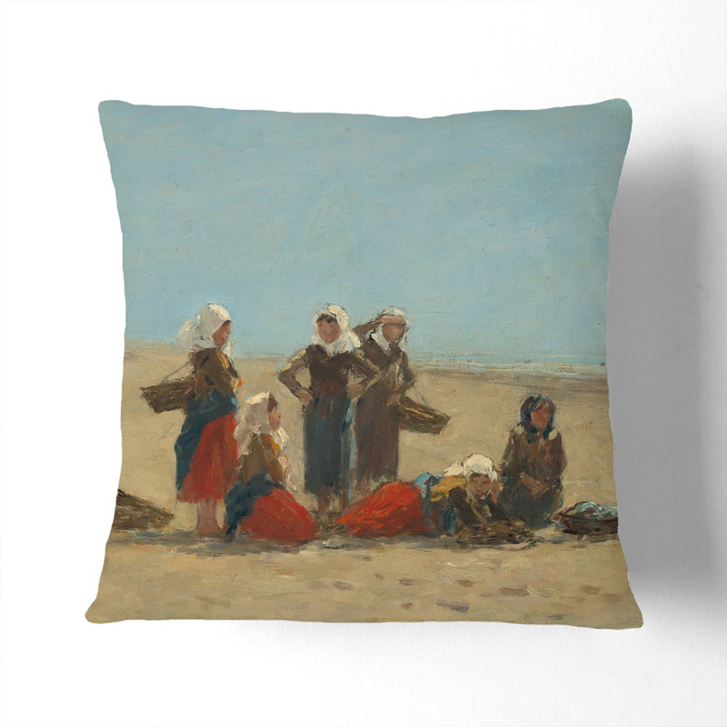 Square Cushion, 40cm H x 40cm W x 15cm D, Stone