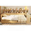 Lit de jour double en bois avec tablettes de rangement, lit multifonctionnel avec lit gigogne simple et bureau d'étude, naturel-2109762936-2109762937