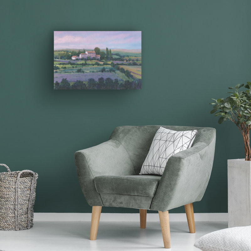 Bolognaise "Soft Lavender Fields II" sur toile, H 22 po x l 32 po