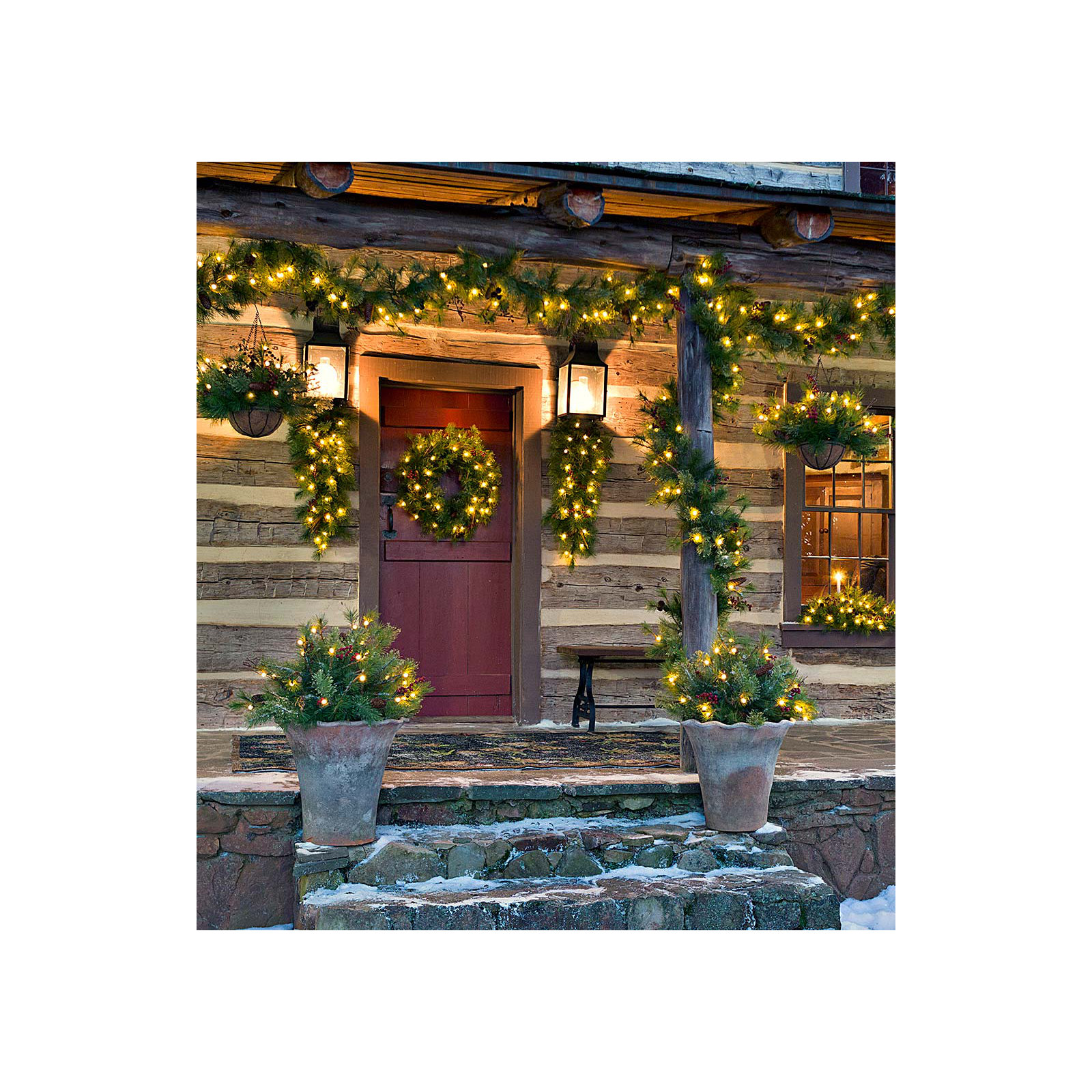 72'' in. Lighted Faux Garland