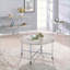 Chêne blanc industriel Table basse en chrome - Robuste, spacieuse pour le salon