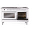 Cuisinière à double combustible ILVE Professional Plus II 60, 8 brûleurs scellés, plaque chauffante-2110857702-2110857724