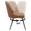 Chaise de salle à manger pivotante Penton, ensemble de 2-26738110