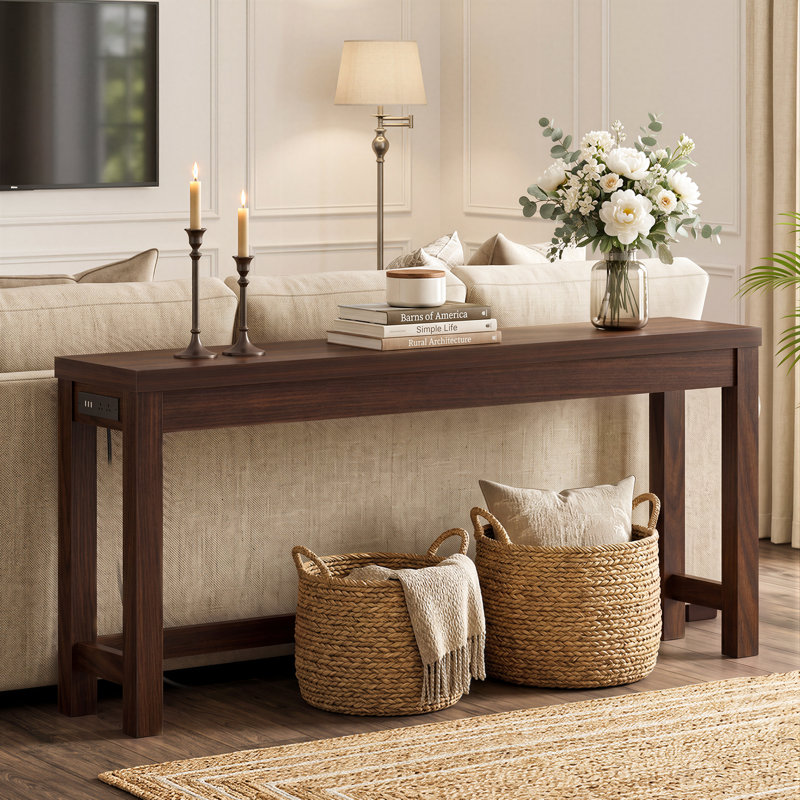 Console 63 pouces, Noyer, Noyer