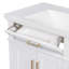 Rangement de salle de bain, meuble-lavabo simple avec lavabo en résine, armoire de salle de bain avec deux portes à fermeture douce pour la salle de bain-106834888