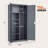 72" Metal Storage Cabinet, Storage Wardrobe Organizer with Hanging Rod, Locking Door and Adjustable Shelves-118958092