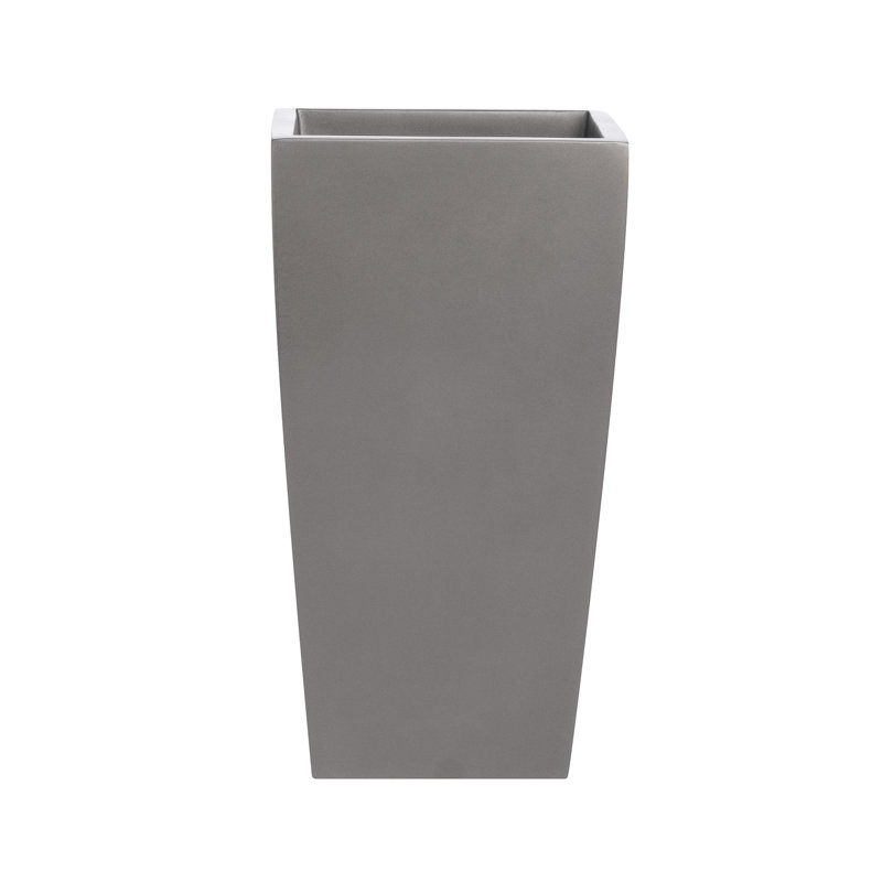 Grand pot à fleurs incurvé Hornell, Gris, H 30 po x l 16 po x P 16 po