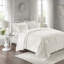 Ensemble de couvre-lit capitonné 100% satin de coton blanc cassé 3 pièces Auturo-611315141-655331532