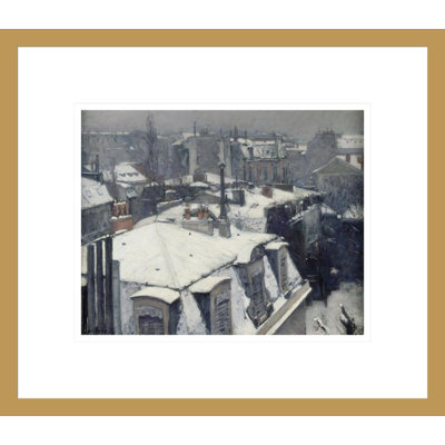 «Vue de toits (Effet de neige) dit Toits sous la neige» par Gustave Caillebotte
