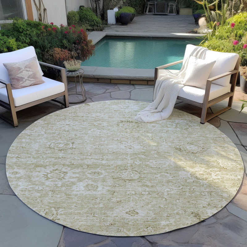 Tapis d'intérieur / extérieur lavable brun Chroma , 8 pi x 8 pi