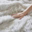 Ensembles de literie luxueux en fausse fourrure de très grande taille, édredon chaud et hypoallergénique, vert / blanc