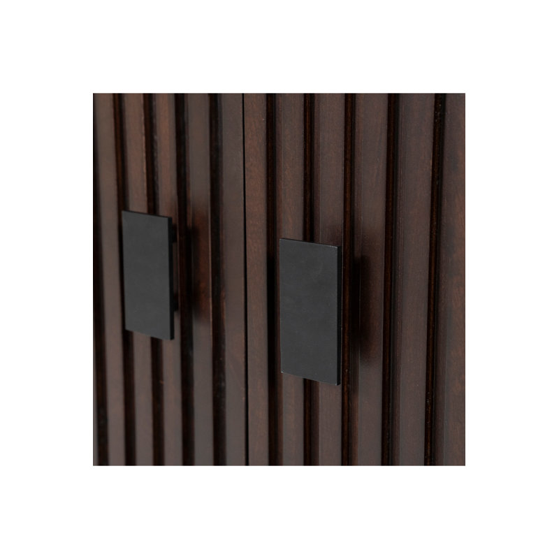 Cabinet Solid Wood Bookcase, Brown