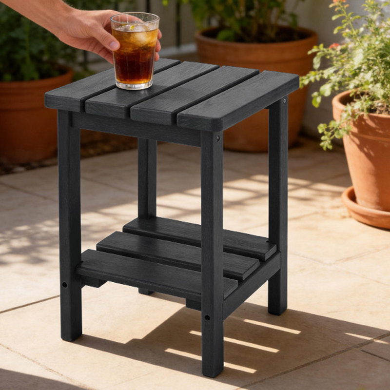 Table d'appoint extérieure All PEHD Adirondack, Noir