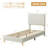 GarveeHome Upholstered Soft Headboard Platform Bed Frame – White Lamb Fleece Design for Home, Sturdy Wood Slats, Noise-Free, No Box Season Needed, Easy Assembly – Twin Size