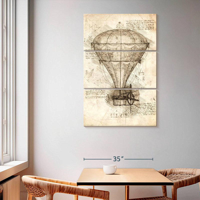 Mehar Hot Air Balloon Blueprint, 65" H x 42" W