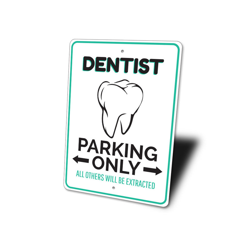 Plaque de dentiste en aluminium, H 10 po x l 14 po x P 0,04 po