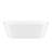 Modern Acrylic Freestanding Bathtub - Glossy White Soaking Tub with Pre-Drilled Drain and Overflow-128918845