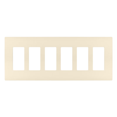 Radiant 6-Gang Decorator Rocker Screwless Wall Plate
