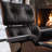 Mid Century Genuine Leather Recliner Lounge Chair with Ottoman and Solid Wood Frame for Living Room, Study Room, Guest Room -1479540524