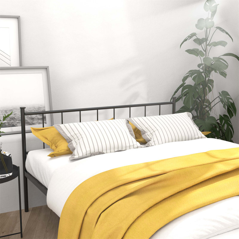 Sturdy Bed Frame With Integrated Headboard And Footboard Featuring Under-Bed Storage, Reinforced Support, And Effortless Assembly.