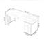 Bureau double caisson en pierre frittée avec tiroirs-623012329