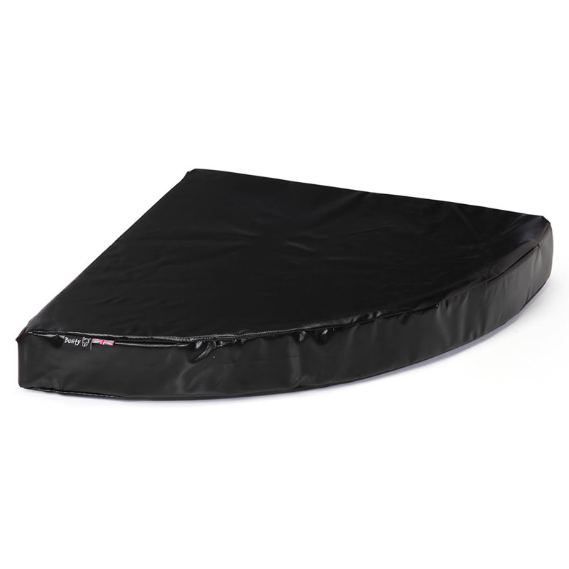 Beverly Orthopedic Pet Bed, Black, X-Small (87cm W x 62cm D x 10cm H)