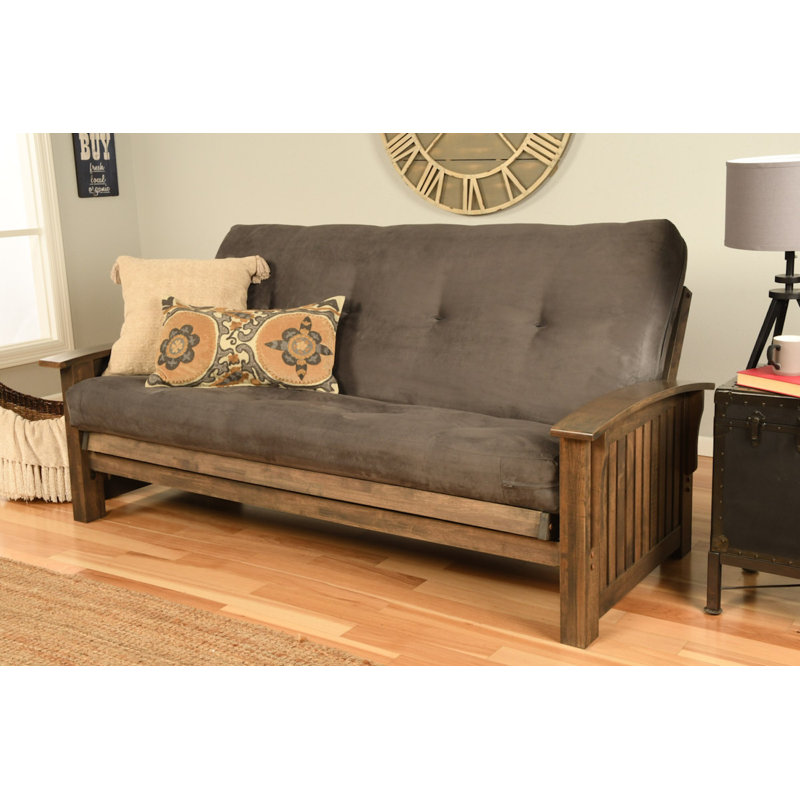 Structure de futon pleine largeur et matelas 83 po Stratford, Suède gris, Non
