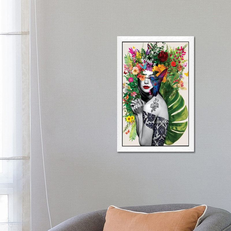Chelsea Flowers by Ana Paula Hoppe - Print on Canvas, White Framed, 101.6 cm H x 66.04 cm W