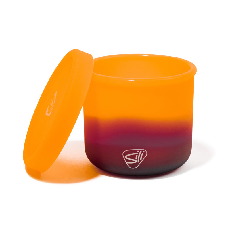 Silipint: Bols à couvercle en silicone de 10 oz: paquet de 2 Sun Storm - incassable, flexible, four à micro-ondes, lave-vaisselle, antidérapant