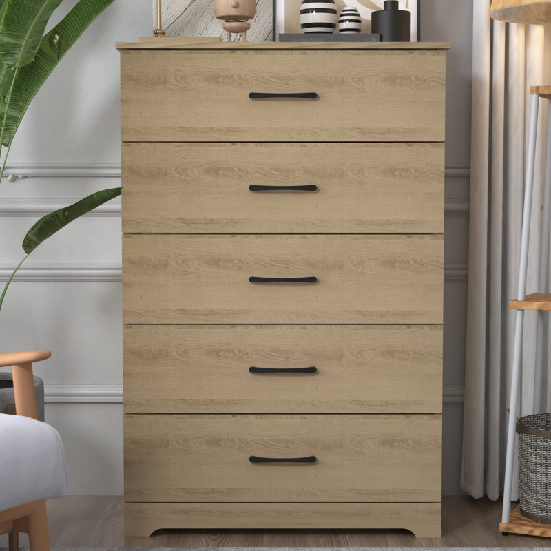 Commode 5 tiroirs Arkia, Chêne d'Oslo
